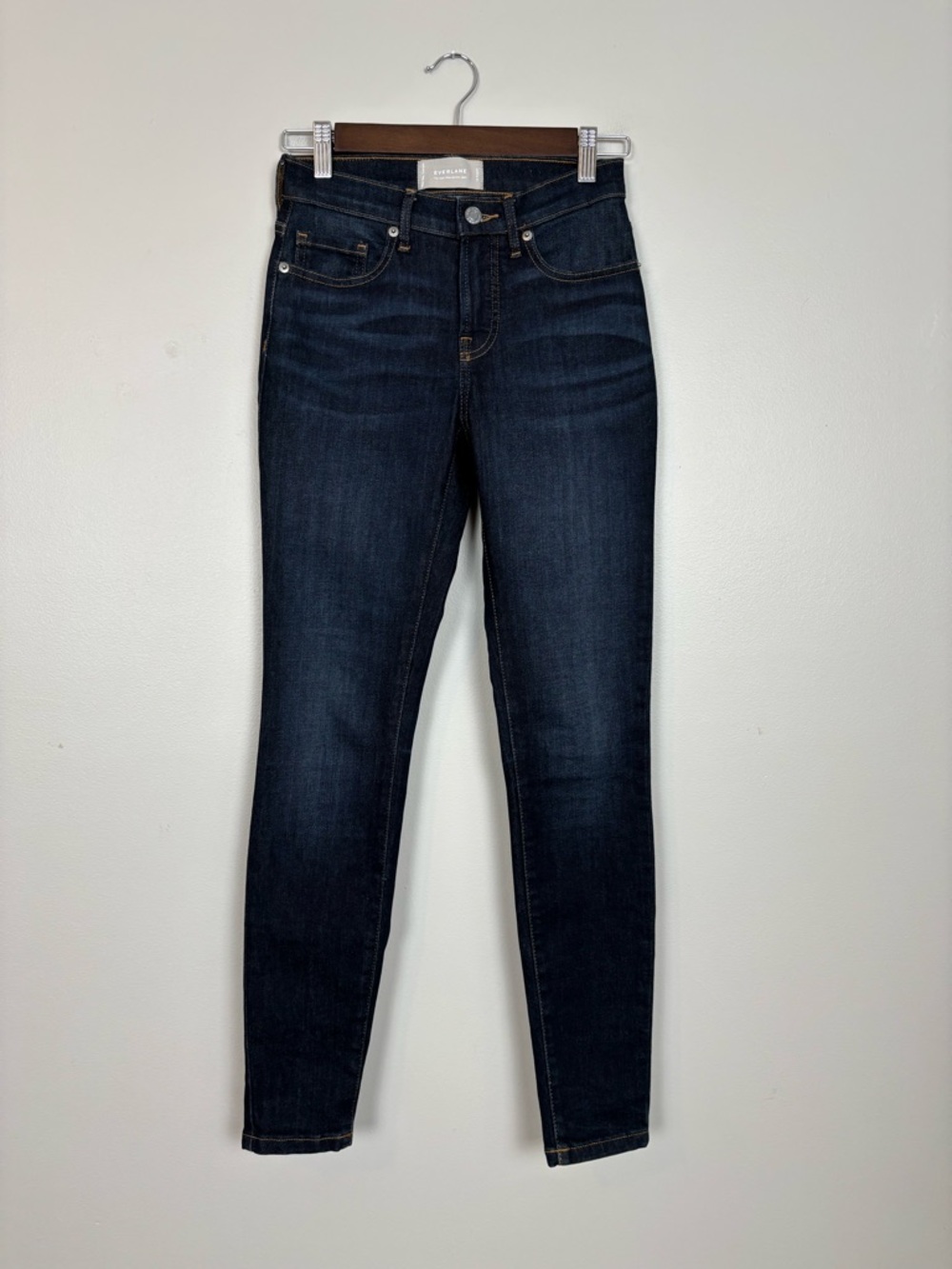 Everlane Jeans Womens 24R Blue The High Rise Skinny Preppy Dark Wash Denim